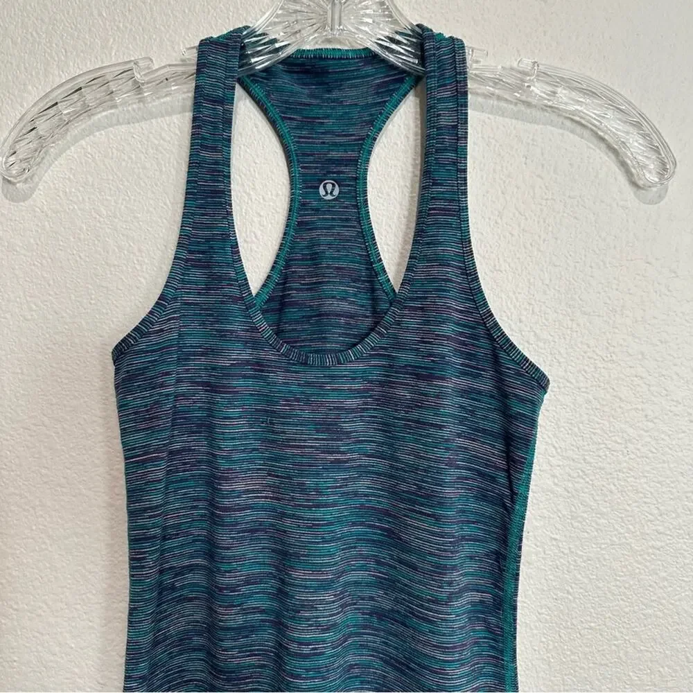 Lululemon Cool Racerback Tank SZ 2 Wee Are From Space Blue Tropics